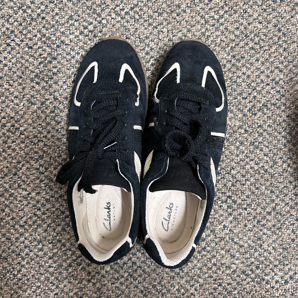 Clarks Black and Cream Casual Shoes